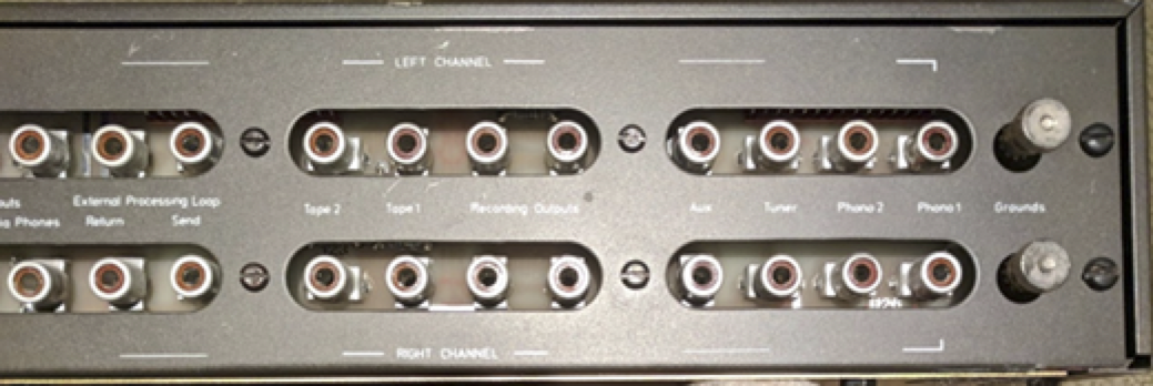 phono inputs and recording outputs