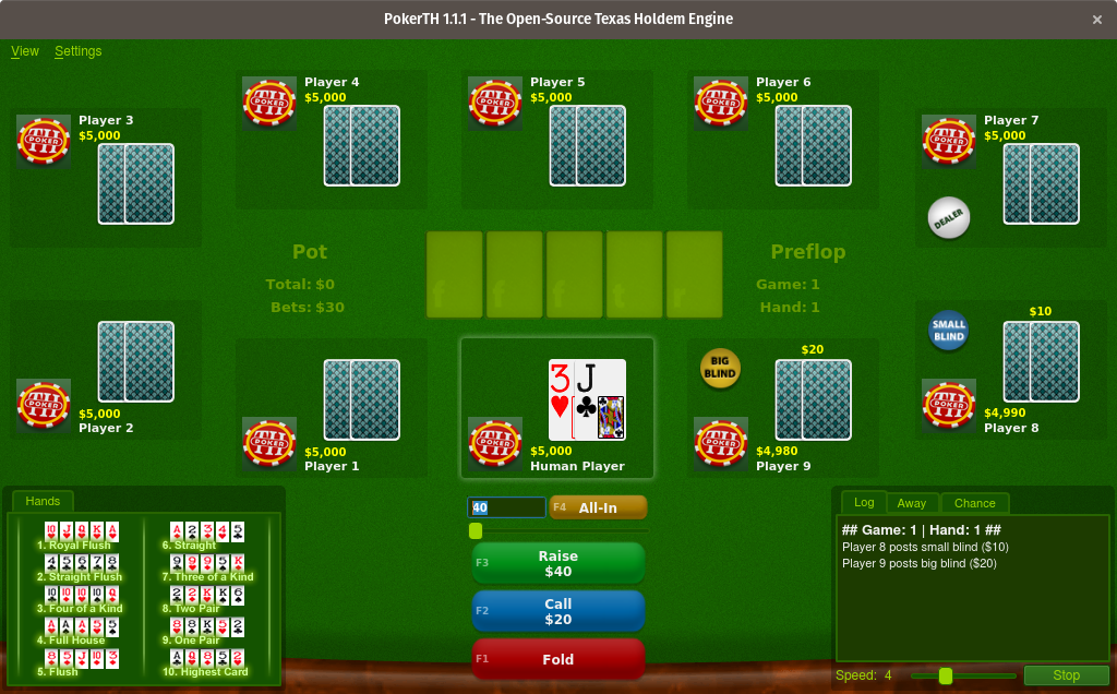 Pokerth screenshot