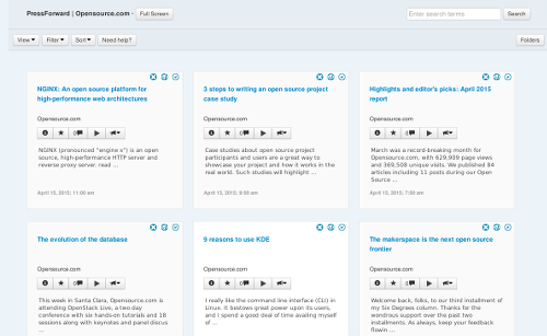 PressForward&#039;s Grid View