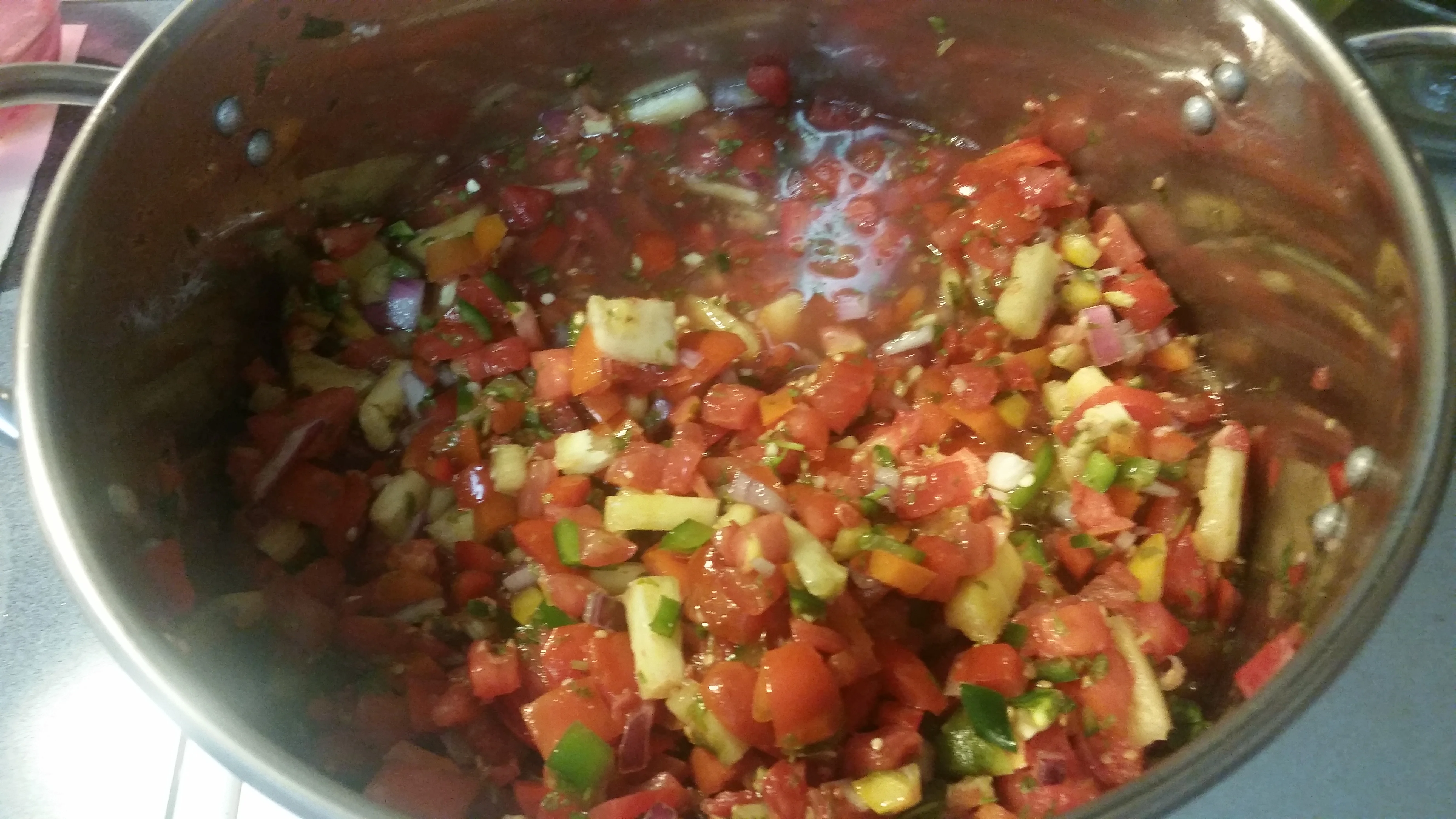 Jason Hibbets Salsa Recipe in pot