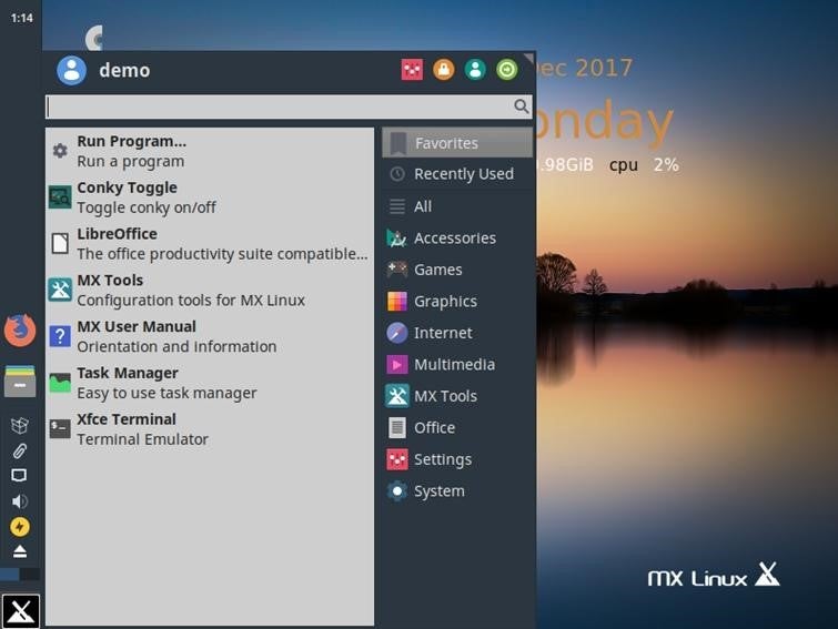 xfce intuitive interface