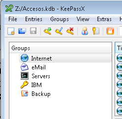 KeePassX categories
