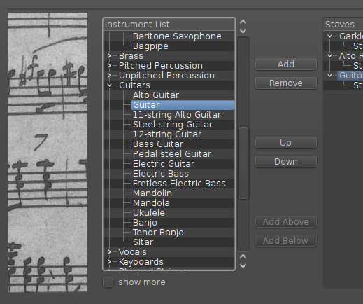 musescore keyboard shortcuts