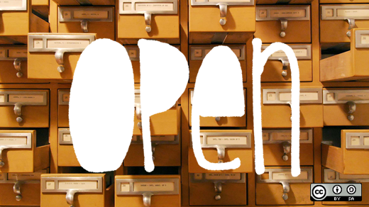 An open card catalog