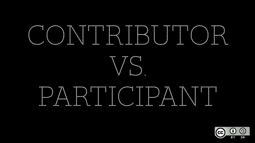 Contributor versus participant