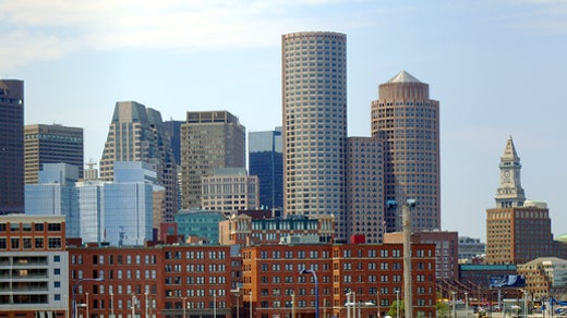 A skyline of the city of Boston