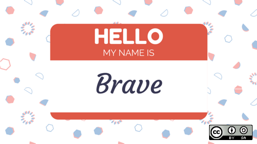 Brave browser name tag