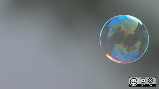 Bubble floating in air