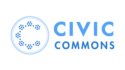 civic commons words on white background