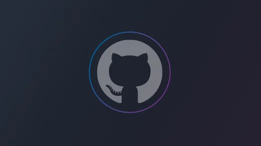 GitHub logo with navy background