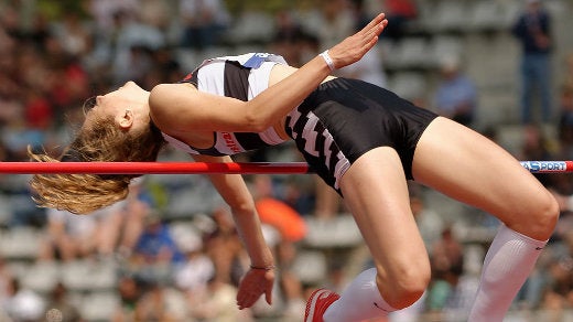 woman in a high jump competition