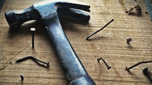 hammer and bent nails