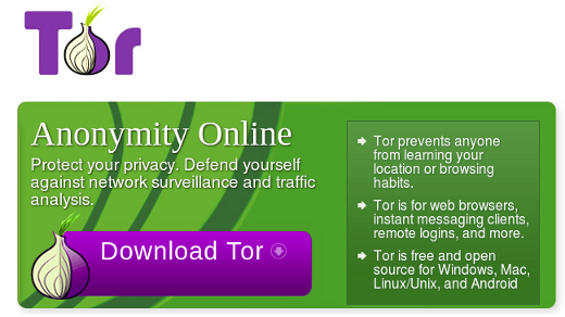 screenshot of tor site