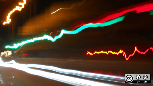 Traffic lights at night