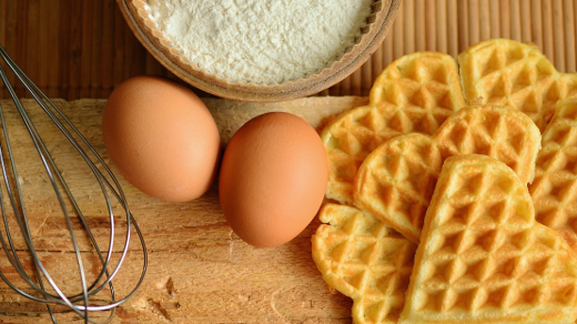 waffles and ingredients
