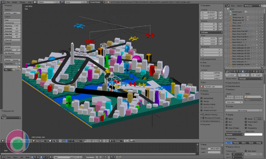 using open source software tools to design and build a cityscape