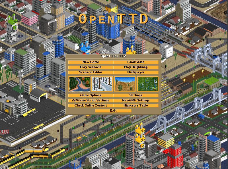 OpenTTD main menu