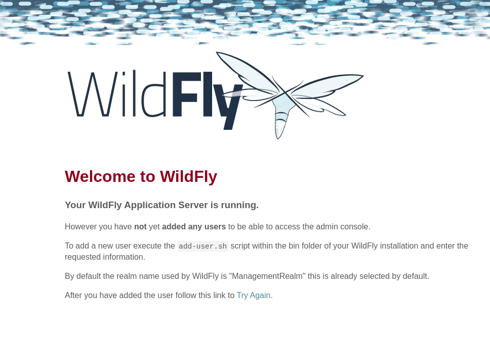 WildFly welcome page