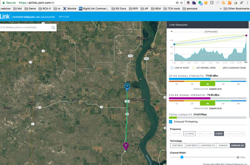 Powerbeam map for Standing Rock