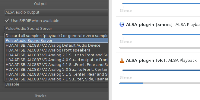 VLC audio preferences