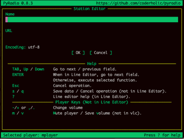 Adding a station to PyRadio