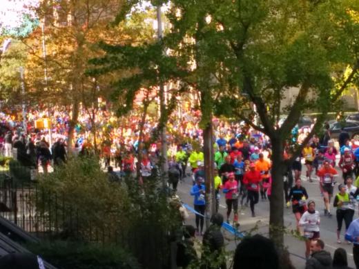 Large number of Runners at New York city Marathon 