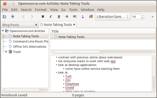 desktop note taking software free