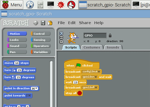 Scratch code screenshot