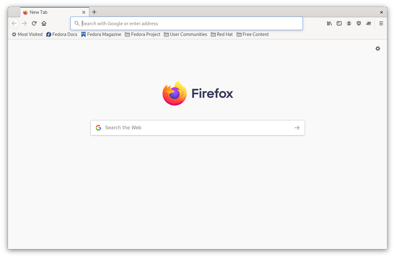 Firefox user interface