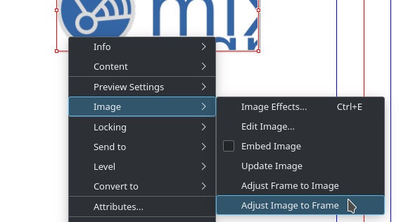 Resizing an image to the frame size