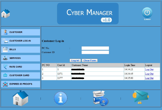 customer login module view