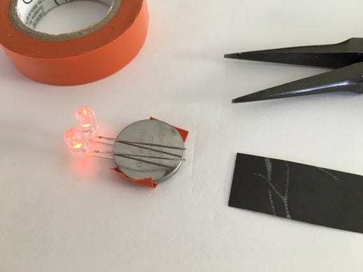 Attach LEDs to battery.