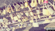 Locks on a bridge in Paris