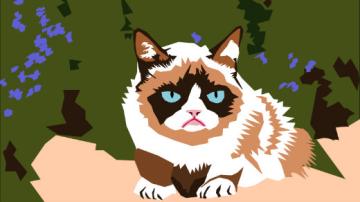 Grumpy cat graphic by Kimberly Keyes