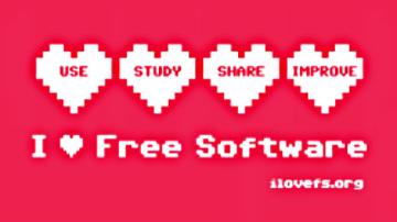 I love Free Software FSFE celebration