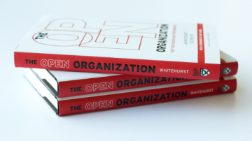 Open Organization book spines