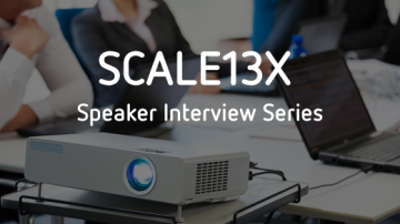 SCALE13X Speaker Interview Series, projector