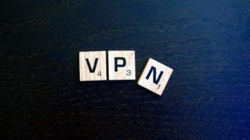 scrabble letters used to spell "VPN"