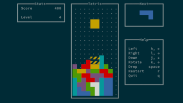 Linux toy: tetris
