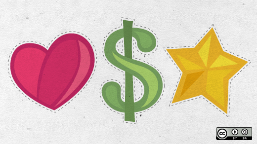 Hearts, stars, and dollar signs