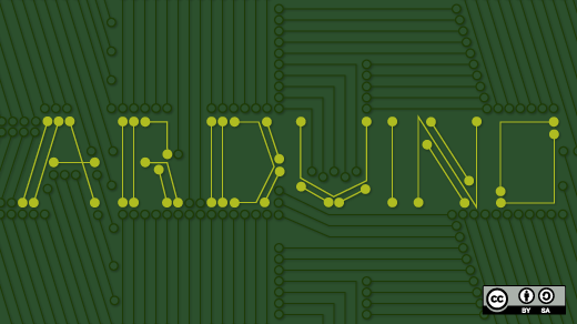word arduino on green background