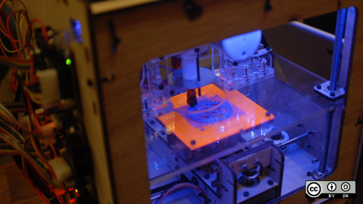 A MakerBot 3D printer