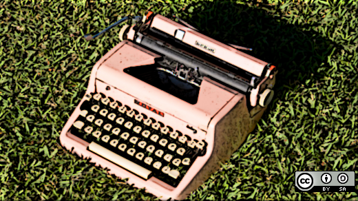 Typewriter in the grass