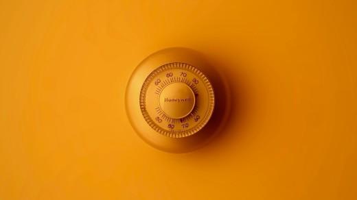 Orange home vintage thermostat