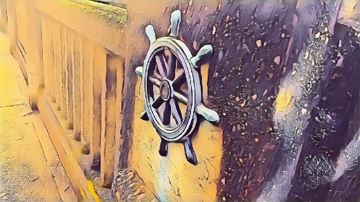 Wheel of a ship