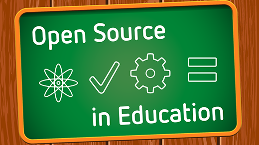 Open Source in Education chalkboard