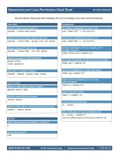 Linux cheat sheet for permissions and users
