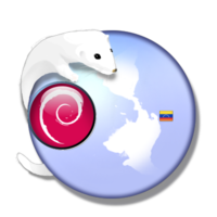 Iceweasel logo around the world with Debian