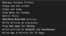 To-do list To-do list