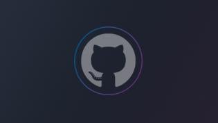 GitHub logo with navy background